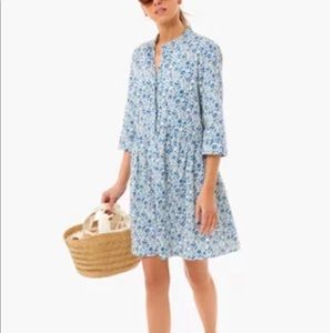 NWT Tuckernuck Bluebell Ditsy Floral Royal Shirt Dress Size S